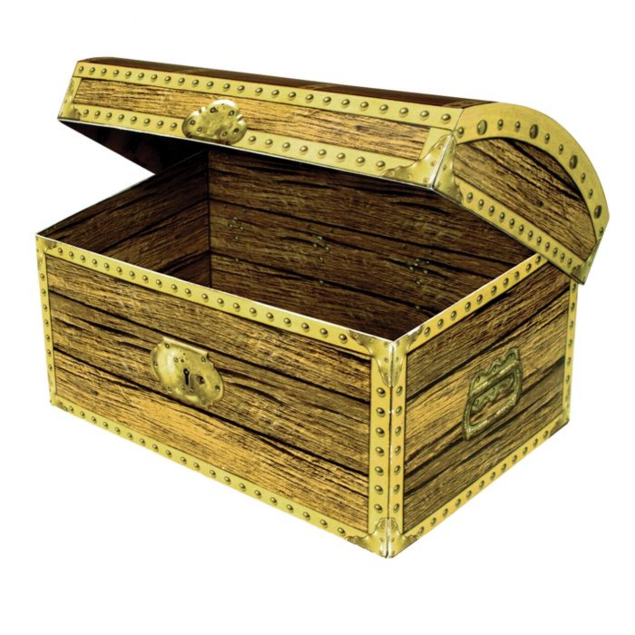 Beistle Novelty Three Dimensional Treasure Chest Treat Box Pirate Theme Party Favors, 8\" x 5½\" x 5½\", Multicolored